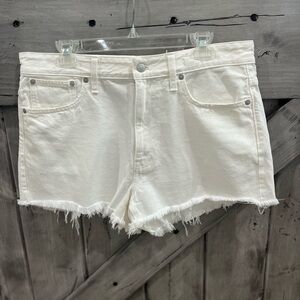 Madewell White Denim Shorts